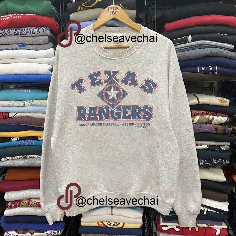 Vintage Texas Rangers Sweatshirt, 90s Retro MLB Texas Rangers Baseball Shirt Tee